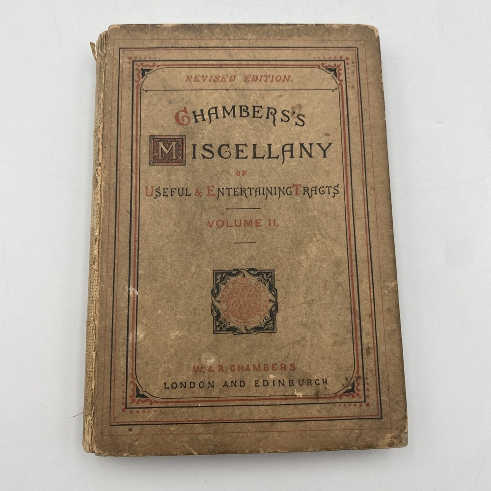 Antique Chambers's Miscellany of Instructive & Entertaining Tracts Vol II 1869